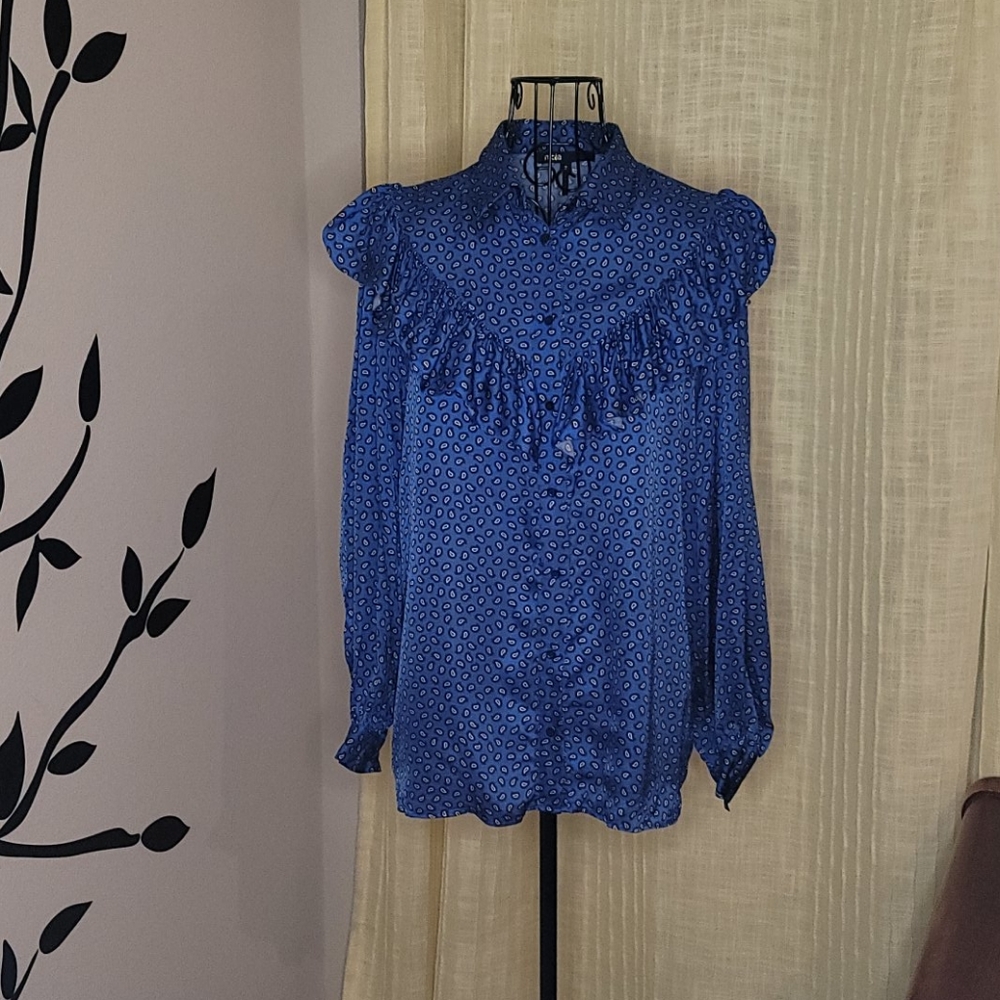 Maje Blue Cilona Print Shirt